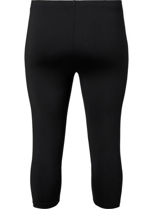 Zizzi 	 2-pack legginsy 3/4, Black / LEO AOP, Packshot image number 1