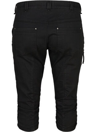 Zizzi Waskie jeansy capri z kieszeniami, Black, Packshot image number 1