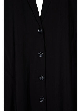 Zizzi Long short-sleeved viscose shirt, Black, Packshot image number 2