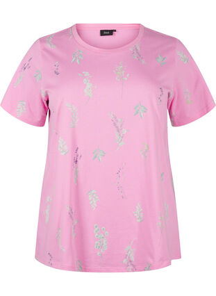 Zizzi T-shirt z organicznej bawelny z nadrukiem w kwiaty, Rosebloom W. Flower, Packshot image number 0