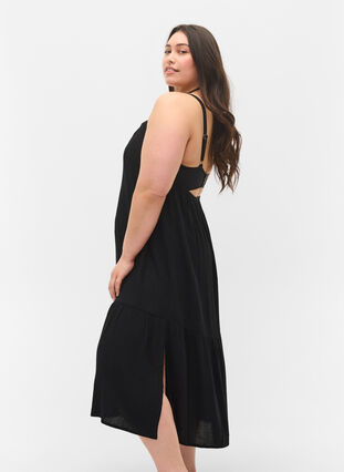 Zizzi Long beach dress in viscose, Black, Model image number 2