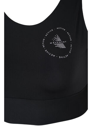 Zizzi CORE, MID SUPPORT SPORTS BRA - Biustonosz sportowy, Black, Packshot image number 2