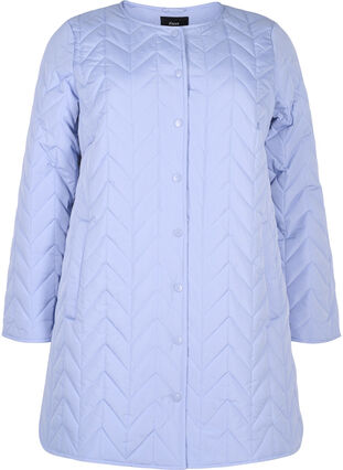 Zizzi Quilted jacket with buttons, Eventide, Packshot image number 0