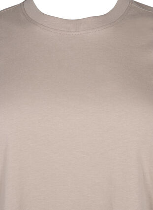 Zizzi Podstawowa koszulka bawelniana z okraglym dekoltem, Silver Mink, Packshot image number 2