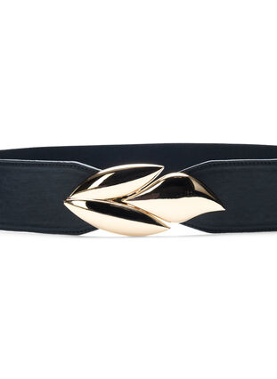 Zizzi Elastyczny pasek ze srebrna sprzaczka, Black w. Gold Buckle, Packshot image number 1