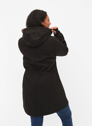 Zizzi Kurtka softshell z odpinanym kapturem, Black, Model image number 1