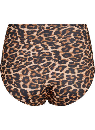 Dól od bikini z wysokim stanem i nadrukiem w panterke, Leopard Print, Packshot image number 1