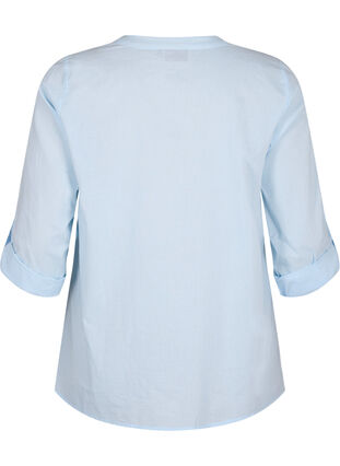 Zizzi FLASH – koszula z szydelkowym detalem, Cashmere Blue, Packshot image number 1