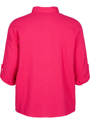 Koszula z kolnierzem z bawelnianego muslinu, Bright Rose, Packshot image number 1