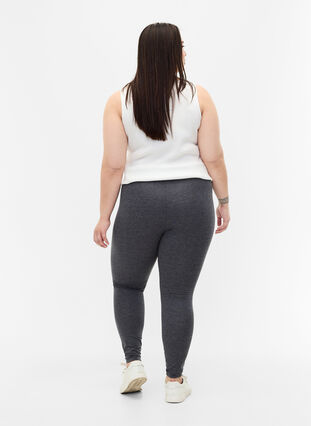 Zizzi Szare melanzowe legginsy, Dark Grey Melange, Model image number 1