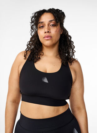 Zizzi Biustonosz sportowy typu racerback, Black, Model image number 0