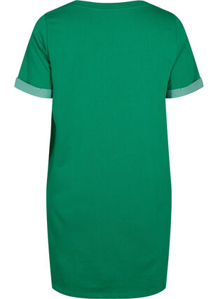 Zizzi Sweater dress with short sleeves and slits, Jolly Green, Packshot image number 1