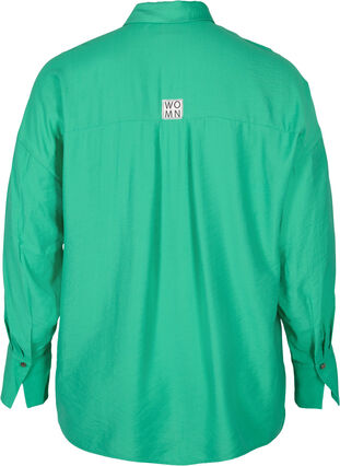 Zizzi Long-sleeved viscose shirt, Mint, Packshot image number 1