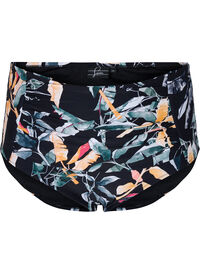 Printed bikini bottoms with extra high waist