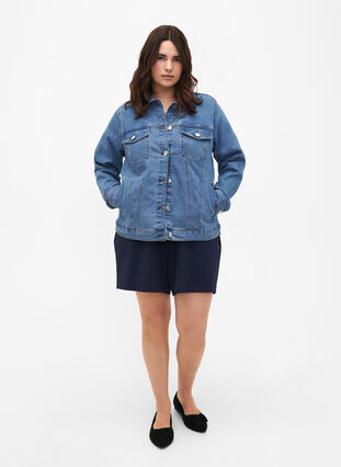 Zizzi FLASH – kurtka jeansowa z elastycznej mieszanki bawelnianej, Blue Denim, Model image number 2