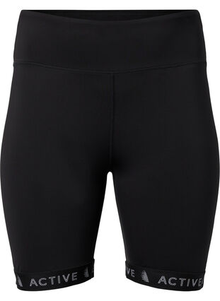 Zizzi Tight-fitting workout shorts, Black, Packshot image number 0