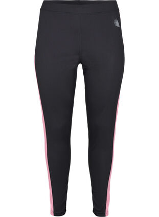 Zizzi Narciarska bielizna z kontrastowym paskiem, Black w. Sea Pink, Packshot image number 0