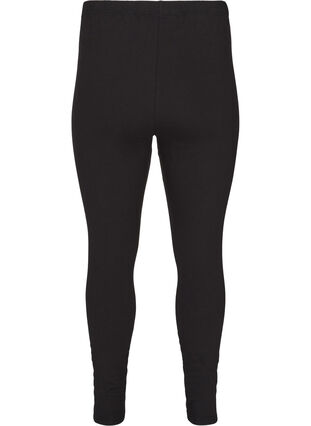 Zizzi Bawelniane legginsy z podszewka, Black, Packshot image number 1