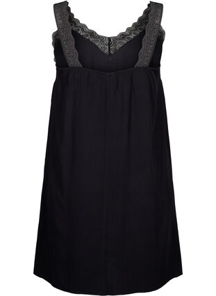 Zizzi Sukienka na ramiaczkach z wiskozy z koronka, Black, Packshot image number 1