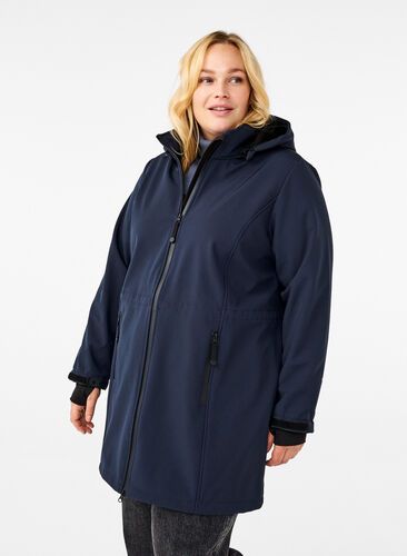 Zizzi Kurtka softshell z odpinanym kapturem, Night Sky, Model image number 0