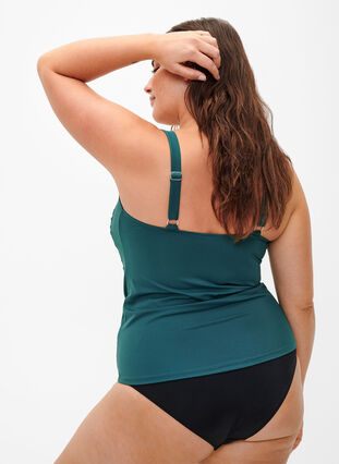 Zizzi Drapowane tankini, Deep Teal, Model image number 1