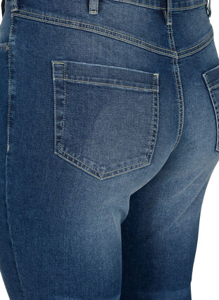 Zizzi Ripped Amy jeans with super slim fit, Blue denim, Packshot image number 3