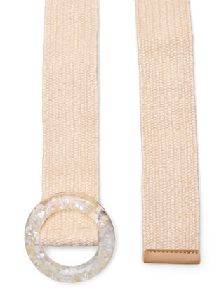 Zizzi Braided elastic waist belt, Beige, Packshot image number 1