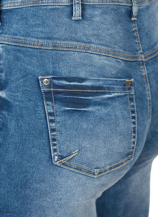 Zizzi Jeansy Amy nad kostke z suwakiem, Blue denim, Packshot image number 3