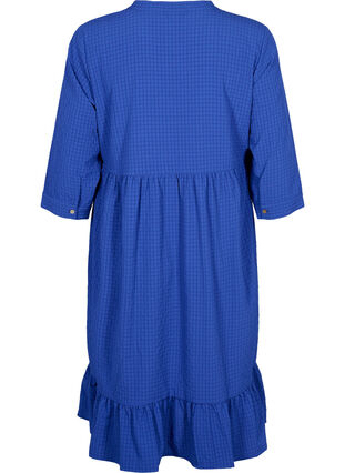 Zizzi  Plain midi dress with 3/4 sleeves, True blue, Packshot image number 1