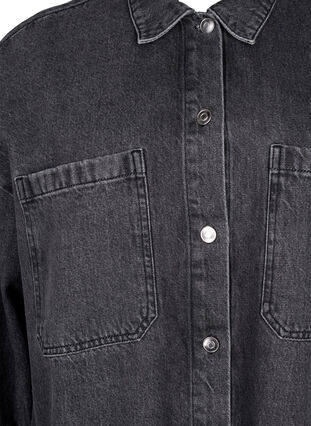 Zizzi Luzna kurtka jeansowa z guzikami, Grey Denim, Packshot image number 2