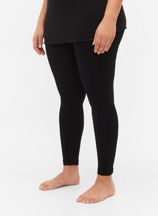 Zizzi Bezszwowe legginsy Basic, Black, Model image number 2