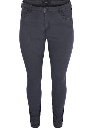 Zizzi Bardzo waskie jeansy Amy z wysokim stanem, Grey Denim, Packshot image number 0