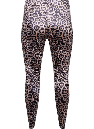 Zizzi Welurowe legginsy z nadrukiem w panterke, Leopard, Packshot image number 1