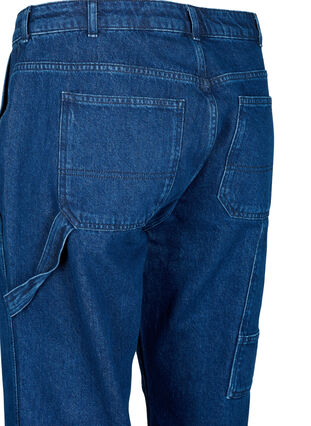 Zizzi Jeansy cargo o prostym kroju, Dark blue, Packshot image number 3