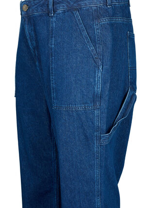 Zizzi Jeansy cargo o prostym kroju, Dark blue, Packshot image number 2