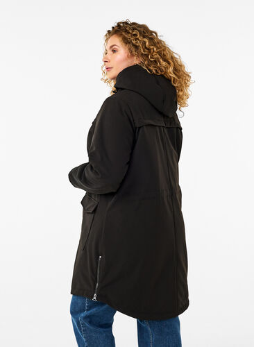 Zizzi Hydrofobowa kurtka softshell z pikowana podszewka, Black, Model image number 1