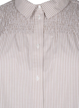 Zizzi Koszula w paski ze sciagaczem, Silver Mink Wh. St., Packshot image number 2