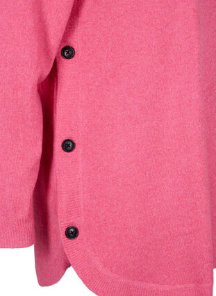 Zizzi Zapinany na guziki sweter z melanzowej dzianiny, Hot Pink White Mel., Packshot image number 3