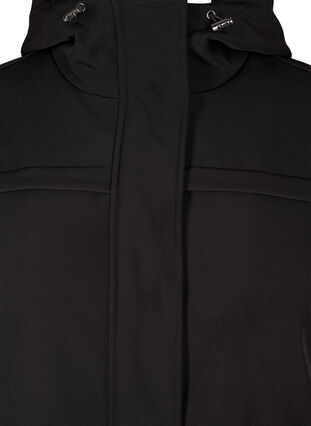 Zizzi Hydrofobowa kurtka softshell z pikowana podszewka, Black, Packshot image number 2