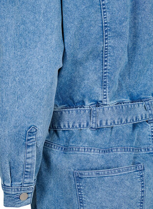 Zizzi Kombinezon jeansowy z dlugim rekawem, Light Blue Denim, Packshot image number 4