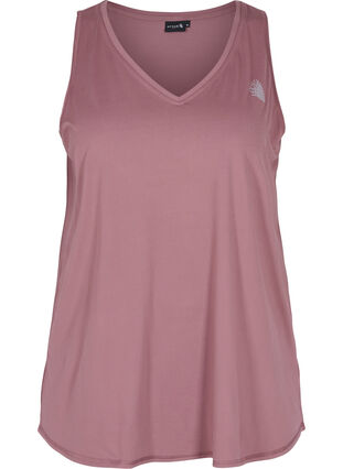 Zizzi Sportowy top z dekoltem w szpic, Rose Taupe, Packshot image number 0