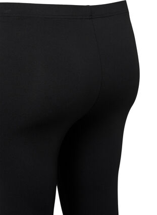 Zizzi 2-pair legginsy 3/4 z koronkowym wykonczeniem, Black / Black, Packshot image number 2