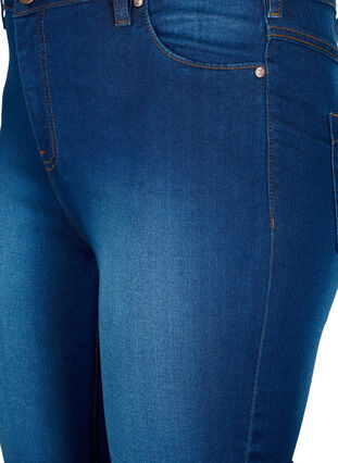 Zizzi Amy capri jeans z wysokim stanem i bardzo dopasowanym krojem, Blue Denim, Packshot image number 2