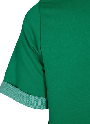 Zizzi Sweater dress with short sleeves and slits, Jolly Green, Packshot image number 3