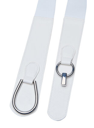 Zizzi Waist belt with imitation leather, White, Packshot image number 2