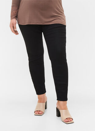 Zizzi Jeggings with pockets, Black, Model image number 2