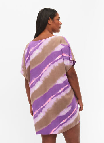 Wzorzysta sukienka plazowa z wiskozy, Fantom Print, Model image number 1