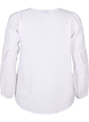 Zizzi Bluzka z modalu TENCEL™ z haftowanymi detalami, Bright White, Packshot image number 1