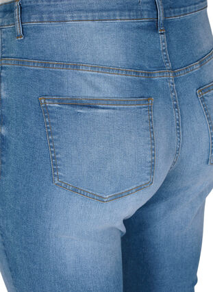 Zizzi Emily jeans with slim fit and normal waist, Blue denim, Packshot image number 3