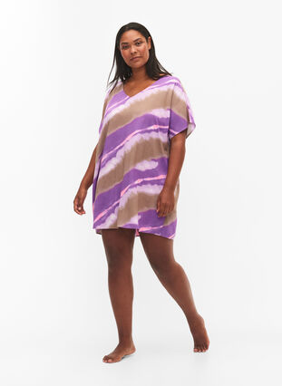 Wzorzysta sukienka plazowa z wiskozy, Fantom Print, Model image number 2